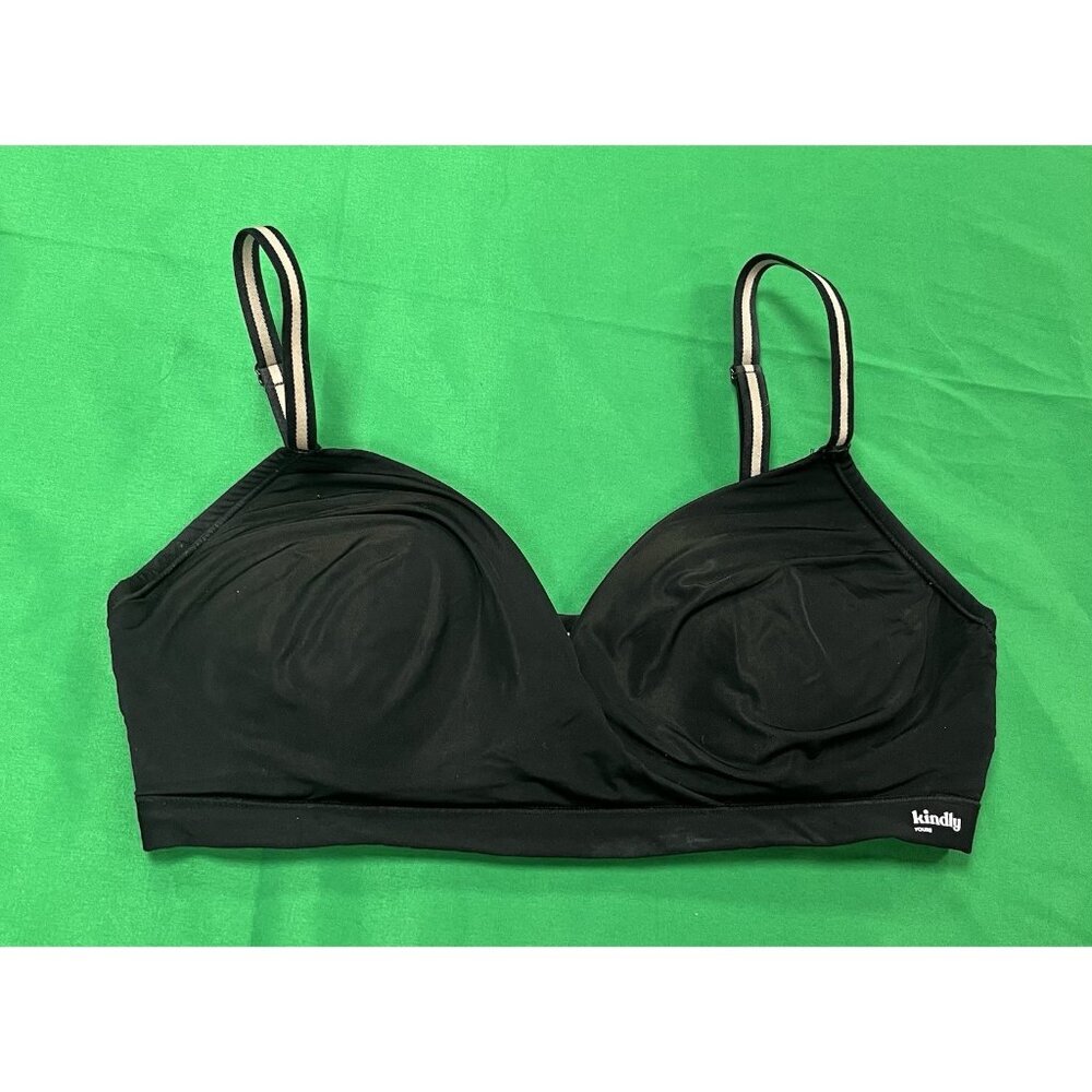Kindly Yours Women's So Comfy Lightly Lined Micro Wire-Free Bra, Size L 🩶
